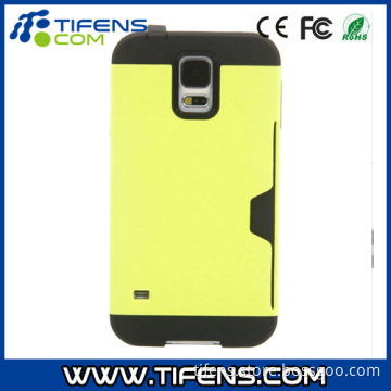 Plug-in Card Thermoplastic Urethane & Plastic Protective Cell Phone Case for Samsung S5